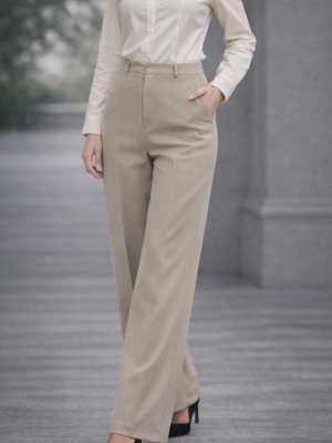 Pantalon tailleur wide-leg